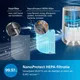 Doorsnede van het NanoProtect HEPA-filter en voorfilter van de Philips 600i