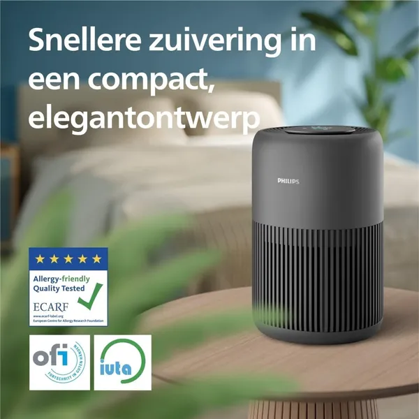 Philips 900i AC0951 luchtreiniger zijaanzicht met bedieningspaneel