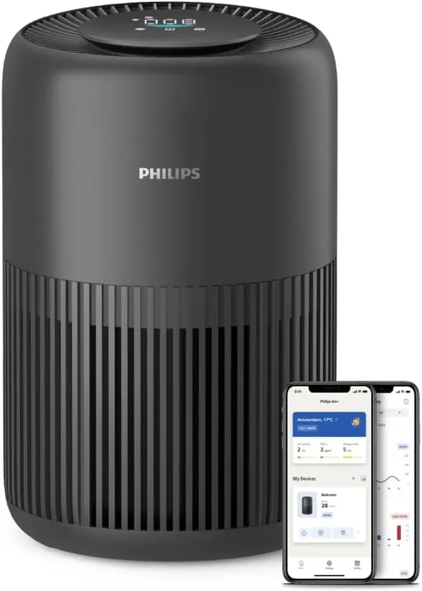 Philips 900i AC0951 luchtreiniger vooraanzicht zwart compact design