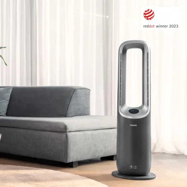 Philips Air Performer AMF870 schuin aanzicht met bladloze opening