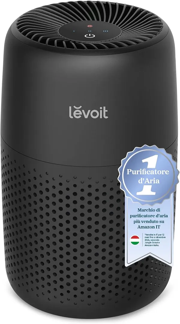 Levoit Core Mini-P luchtreiniger bovenaanzicht met touch-bediening