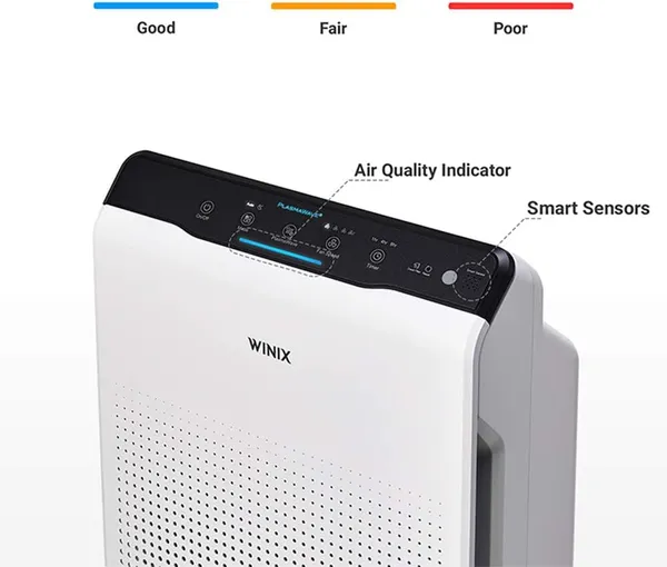 Winix Zero luchtreiniger zijaanzicht compact wit design